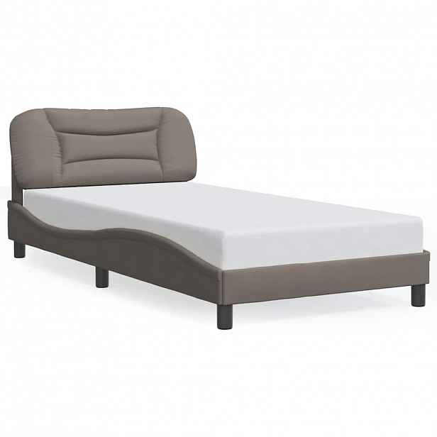 vidaXL Rám postele bez matrace Hvar taupe 100 x 200 cm textil