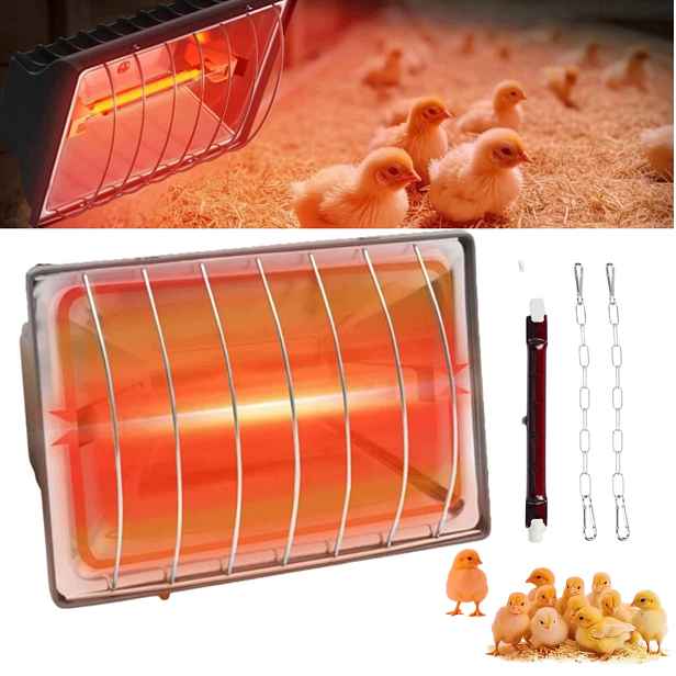 Topná Lampa Umělá Kvočna S Ochrannou Síťkou Pro Drůbež, Plazy