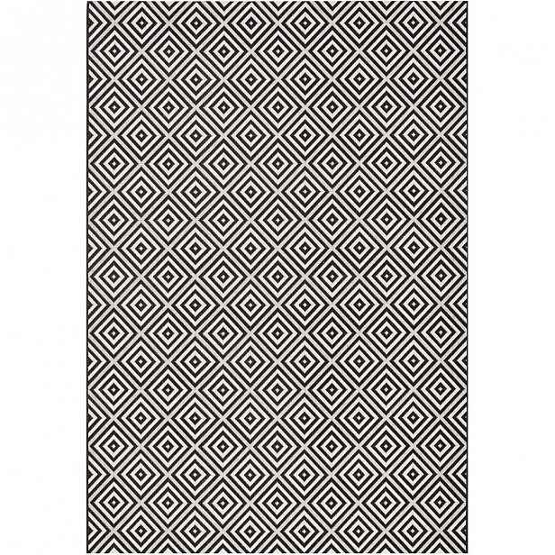 Černo-bílý koberec vhodný do exteriéru Bougari Karo, 200 x 290 cm