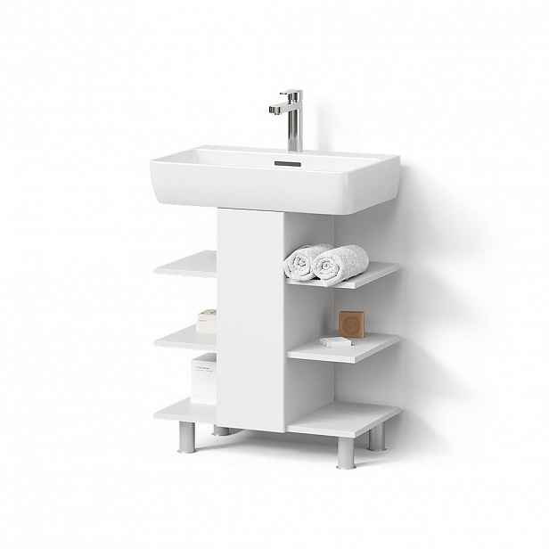 Livinity® TOALETNÍ SKŘÍŇKA PRO UMYVADLO Fucino Bílá 60 x 70 cm se 6 policemi