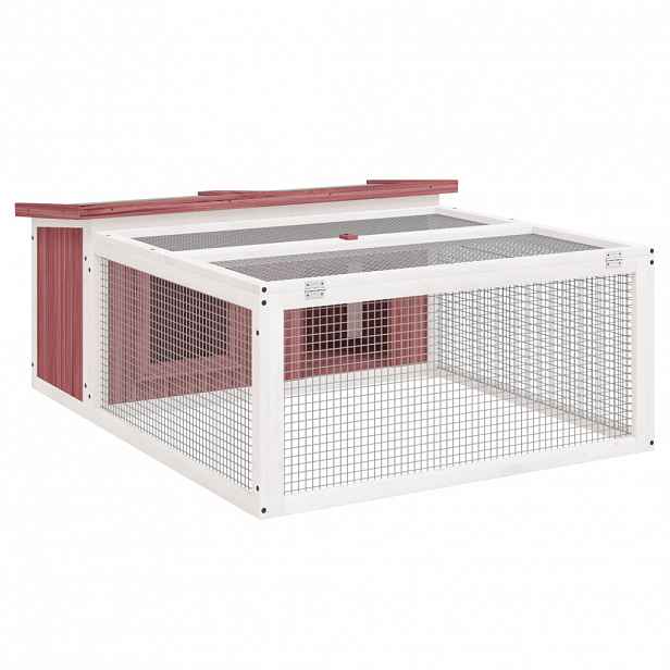 vidaXL Králíkárna moka 117,5 x 97 x 47,5 cm masivní borové dřevo