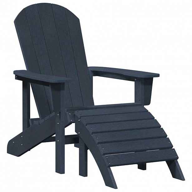vidaXL Adirondack židle Námořnická modrá HDPE