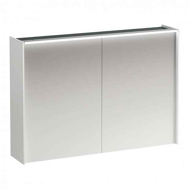 Laufen Lani - Zrcadlová skříňka s LED osvětlením, 71x102x21 cm, 2 dvířka, matná bílá H4037921122601