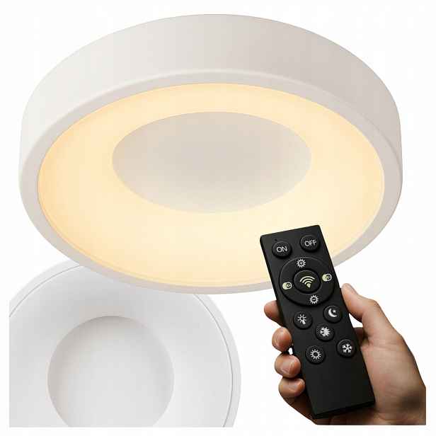Led Stropní Svítidlo 3 barvy světla Stropní svítidlo panel 30cm Kulatý bílé Dálkový Ovladač Ovládání