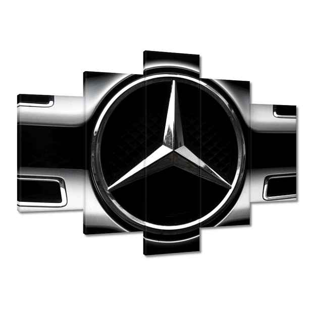 Obrazy 150x105 Mercedes Černobílé Bw