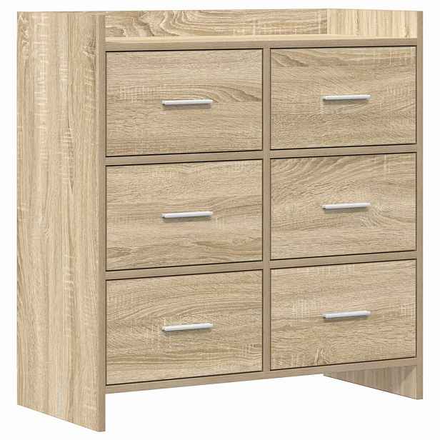 vidaXL Servírovací skříň Dub sonoma 75 x 33 x 80 cm Kompozitní dřevo