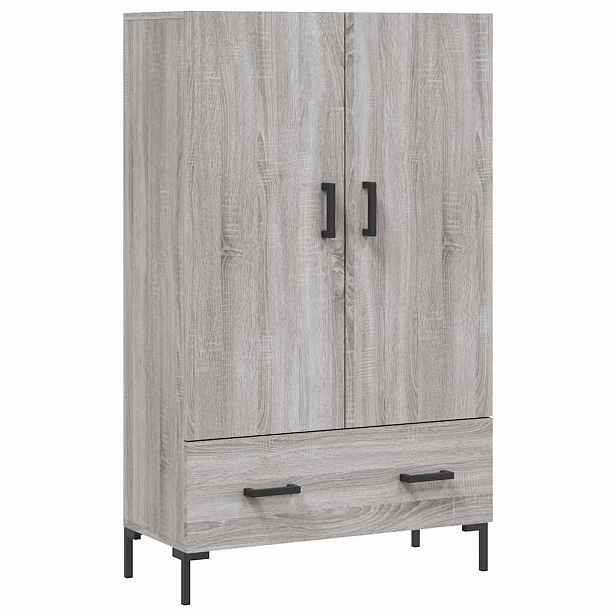 vidaXL Skříň highboard šedá sonoma 69,5 x 31 x 115 cm kompozitní dřevo