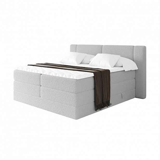 ALTDECOR POSTEL boxspring s matracemi H3/H4 - EVON KING - 180x200 cm Světle šedá
