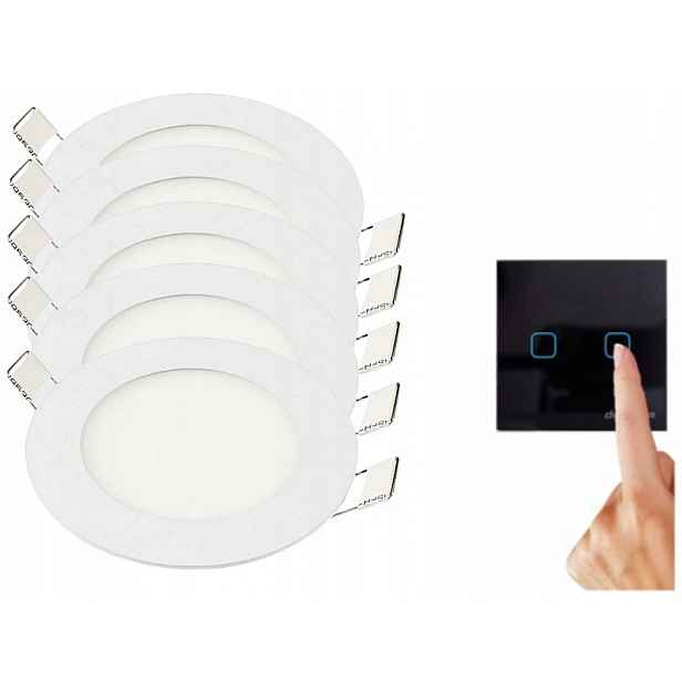 Sada svítidel Halogen Lampa na strop Led 3W 5x Vypínač