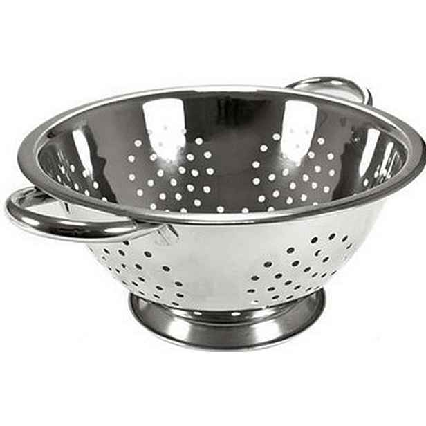 cedník d28cm stojící, 2ucha, NR plech