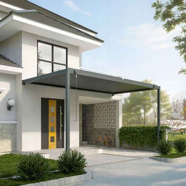 Gerda Pergola Soleo 4x3 m Antracit 4 m Nástěnná hliníková terasová zahrada