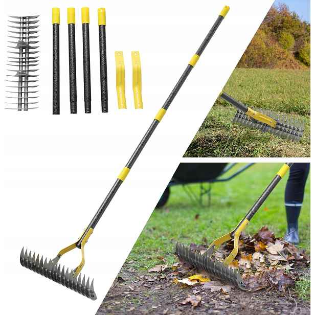 Provzdušovací Hrábě 1 39 CM Pro Kyprení Půdy A Urovení Trávníku