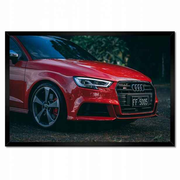 Plakáty v rámu 60x40 Červené Audi S3 Alufelgi