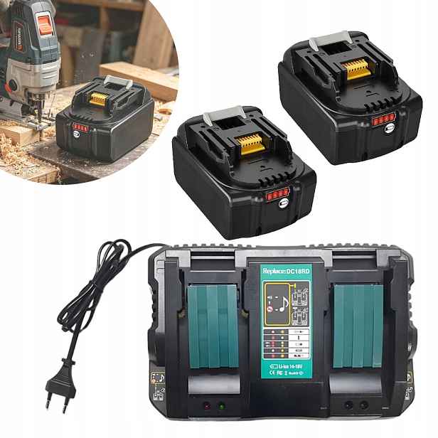 Baterie 6000MAH 2 Ks Pro Makita BL1850 S Nabíječkou