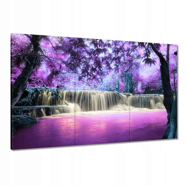 Obrazy 120x80 Fialový vodopád