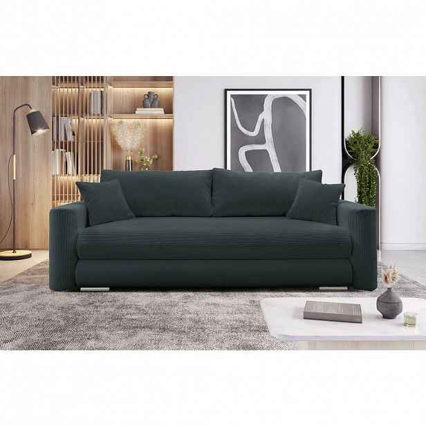 MID.YOU ROZKLÁDACÍ POHOVKA, textil, tmavě šedá