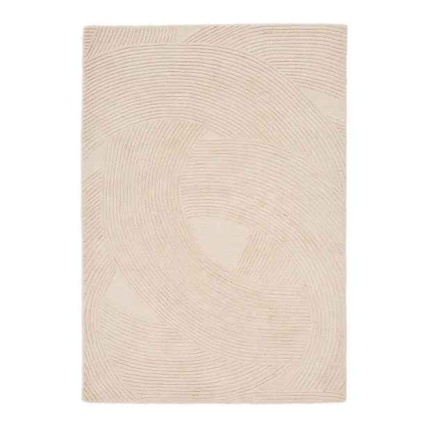 Krémový ručně tkaný vlněný koberec 160x230 cm Domm – Kave Home