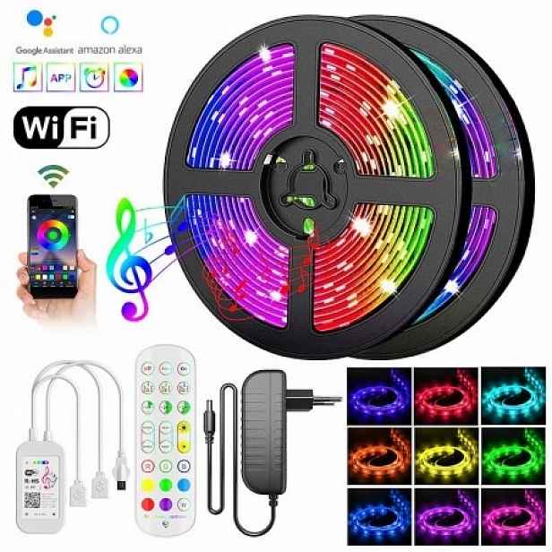 Led páska 5050 Wifi voděodolná Aplikace 2x5 m Pro