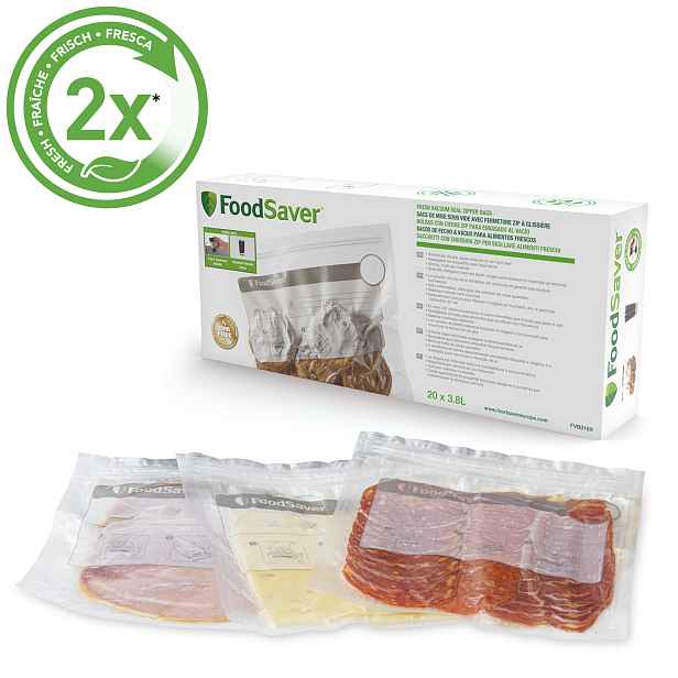 FoodSaver Sada ZIP sáčků pro vakuování 3,8l (FVB016X)