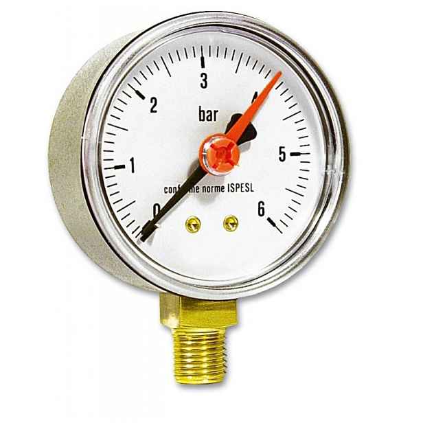Manometr spodní 100 mm 1/2" 0–10 bar