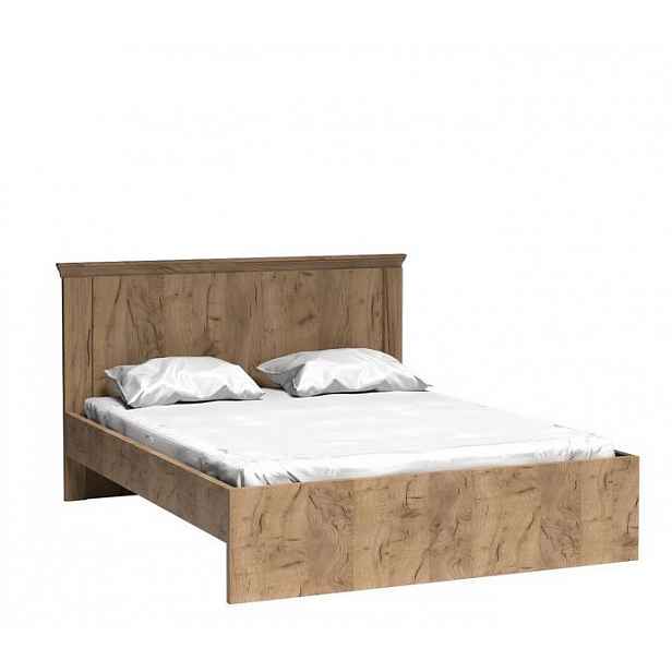 Manželská postel AILISH - 160x200, dub kraft zlatý