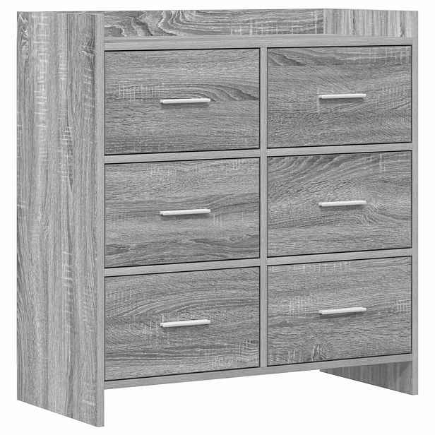 vidaXL Servírovací skříň Šedý Sonoma 75 x 33 x 80 cm Kompozitní dřevo