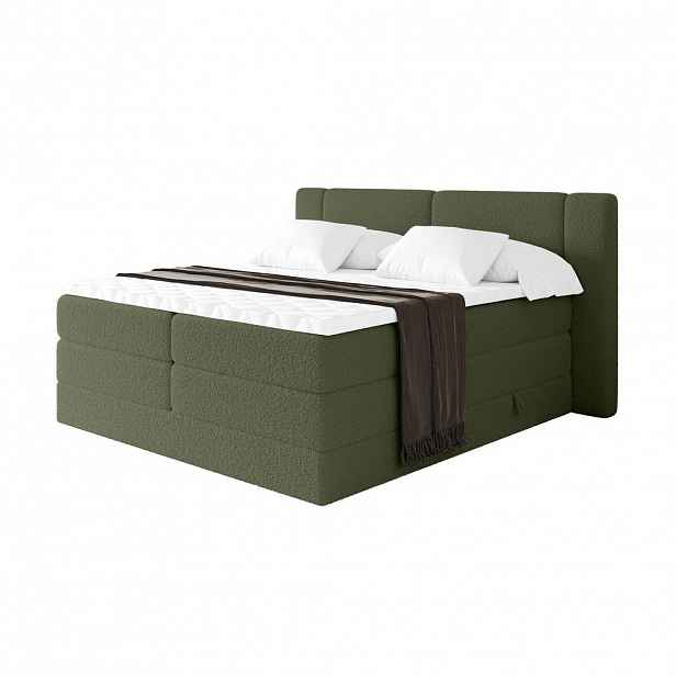 ALTDECOR POSTEL boxspring s matracemi H3/H4 - EVON KING - 160x200 cm Zelená