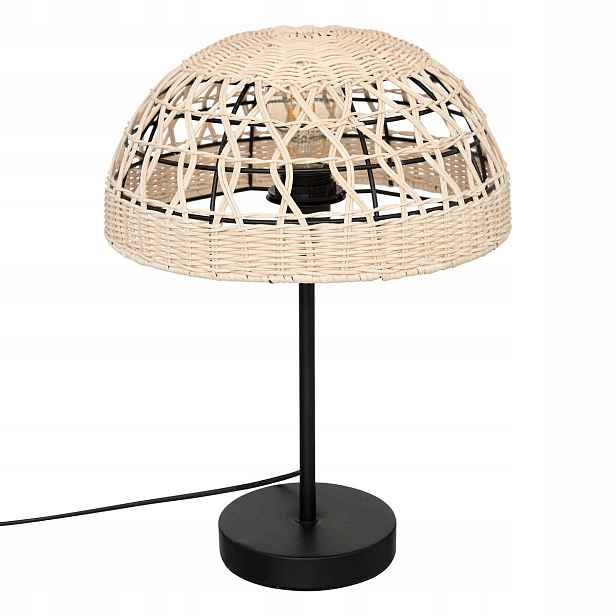 Stolní lampa Rory, proutěné stínítko, výška 41, 5 cm