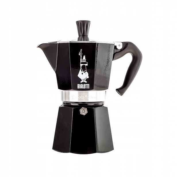 Konvička na kávu Bialetti Moka Express 6tz 6 šálků černá italská