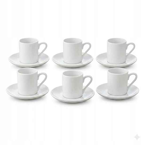 Set 6ks Šálek Mini 70 ml Mléčná bílá, porcelán, by inspire