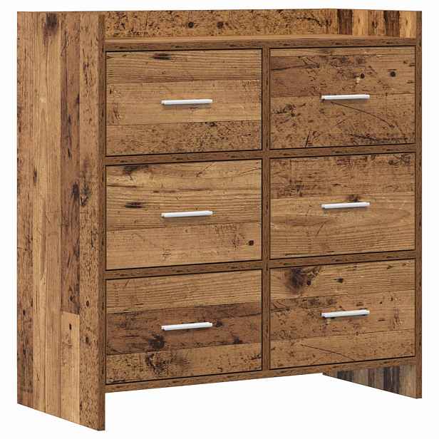 vidaXL Servírovací skříň Staré dřevo 75 x 33 x 80 cm Kompozitní dřevo