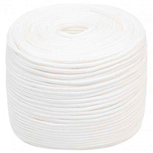 vidaXL Víceúčelové užitkové lano 8 mm 25 m Bílá PP 420 kg Max. nosnost
