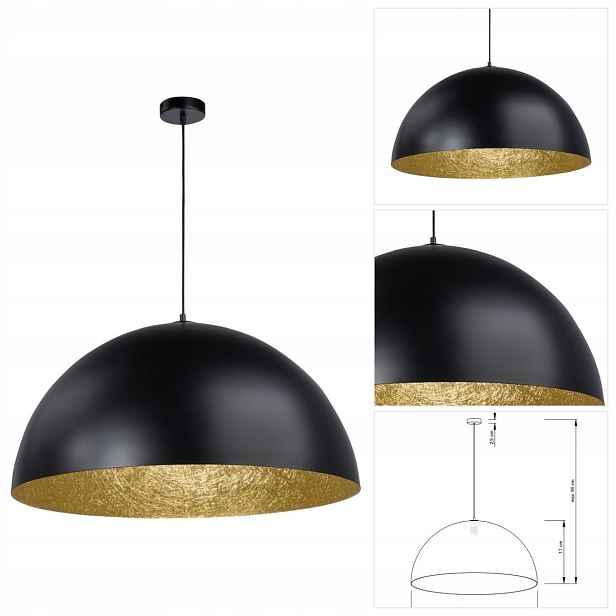 Závěsná lampa Sfera zlatá do obývacího pokoje, nastavitelný interiér Sigma