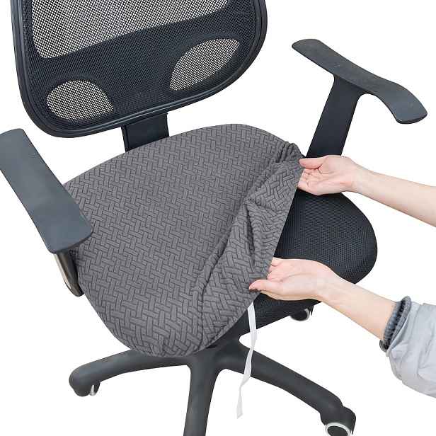 TEMU 1 ks Elastický keprový žakárový potah na kancelářskou židli s popruhy pro otočné židle