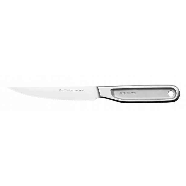 Fiskars All Steel Kuchyňský Nůž na krájení rajčat, zeleniny, zoubkovaný, 12 cm