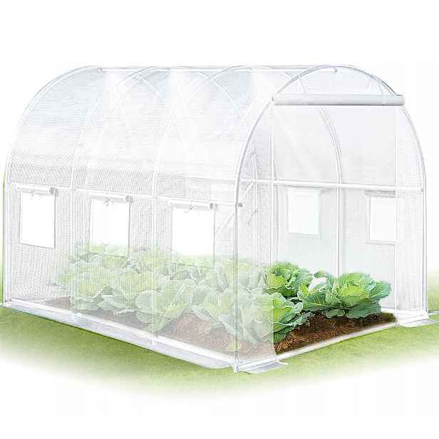 Fólie s okny 300x200 cm na tunel 6 m² do zahradního skleníku 3x2x2 m