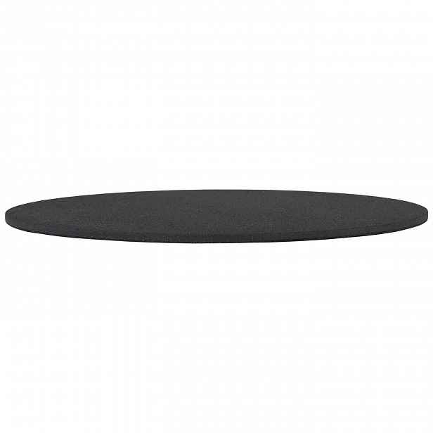 IB Laursen Černá kovová podložka pod svíčku CANDLE ROUND BLACK