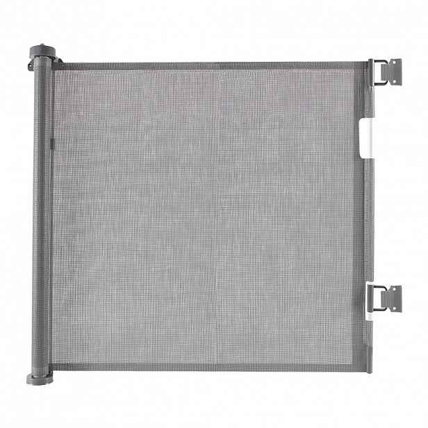 Relaxdays ZÁBRANA Šedá výsuvná síťovaná 150 cm