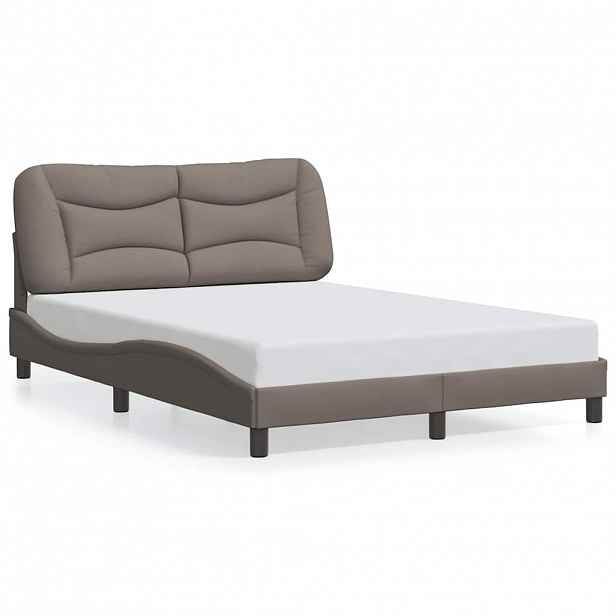 vidaXL Rám postele bez matrace Hvar taupe 120 x 200 cm textil