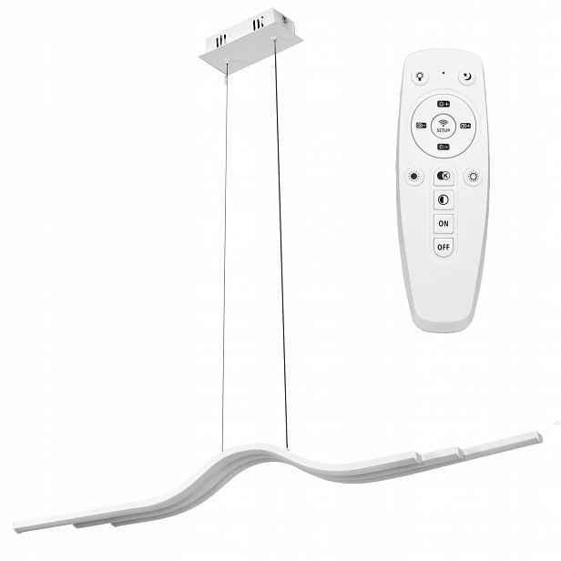 Závěsná Led Sutitová Lampa Bílá Moderní Dálkový Ovladač