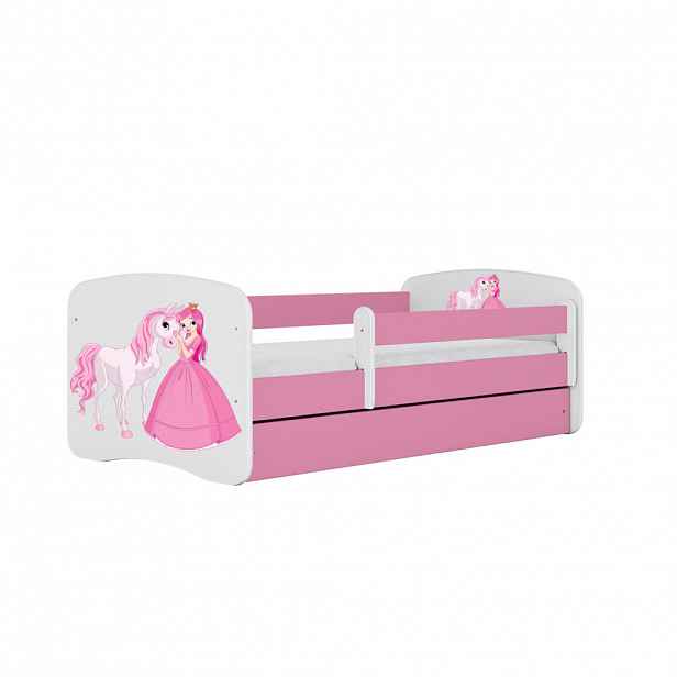 RAUMHIRSCH FURNITURE DĚTSKÁ POSTEL Princezna s koněm a zásuvkou 180/80 90/61/184