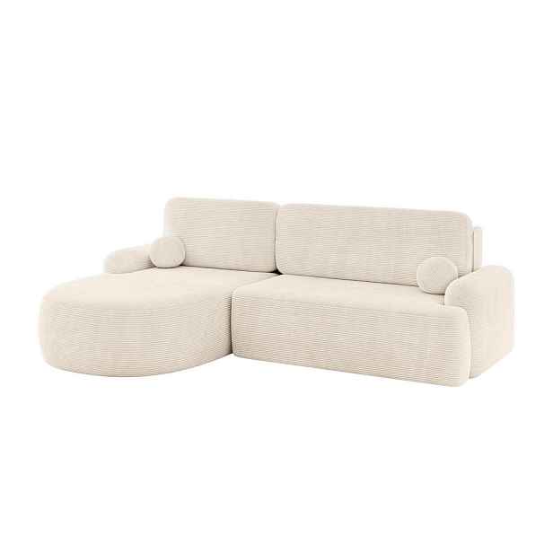 ALTDECOR ROHOVÁ SEDAČKA s funkcí spaní a úložným prostorem LIRA-L - 264x172x89 béžová