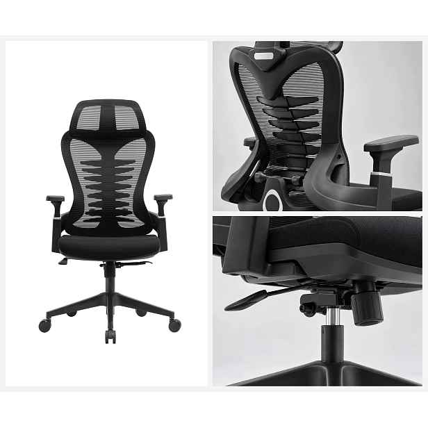 Kancelářská židle Ergonomická otočná herní židle s nastavitelnou hmotností 120 kg