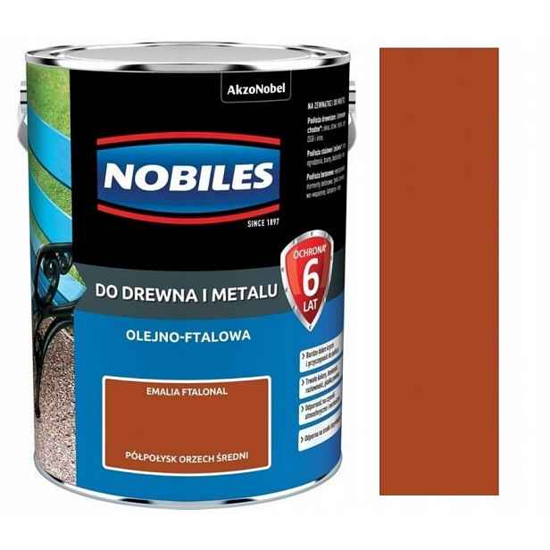 Nobiles Ftalonalové Dřevo Kov 5 L Ořech Střední