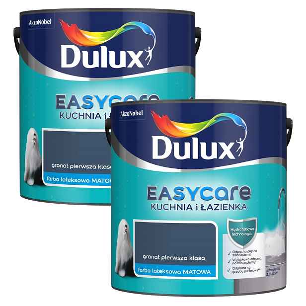 Set Dulux Easycare 2x2,5 Barva Kuchyně&koupelna Granátová První Třída 5L