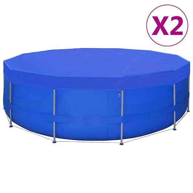 vidaXL Krycí plachty na bazén 2 ks PE kulaté 540 cm 90 g/m²