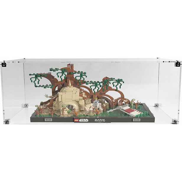 Vitrína Drewlandia pro stavebnici Lego 75330 Diorama: Výcvik Jediů na Dagobah