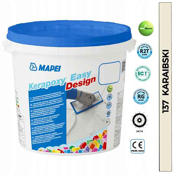 Epoxidová spárovací hmota Mapei kyselinovzdorná Kerapoxy Easy Design 3kg 137 karibská