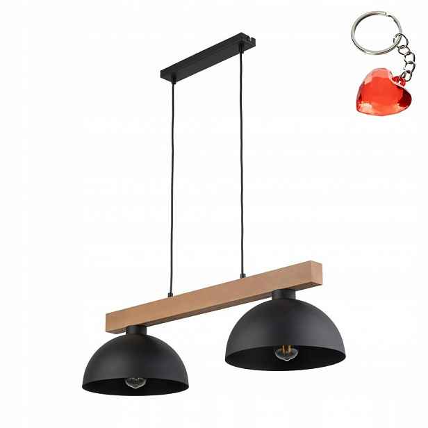 Závěsná lampa Lustr Stropní Svítidlo Černý Kov 15W Moderní Oslo Tk Lighting