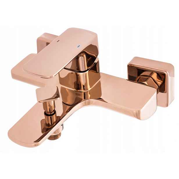 Cubic Rose Gold Čtvercová Vanová Baterie Baterie